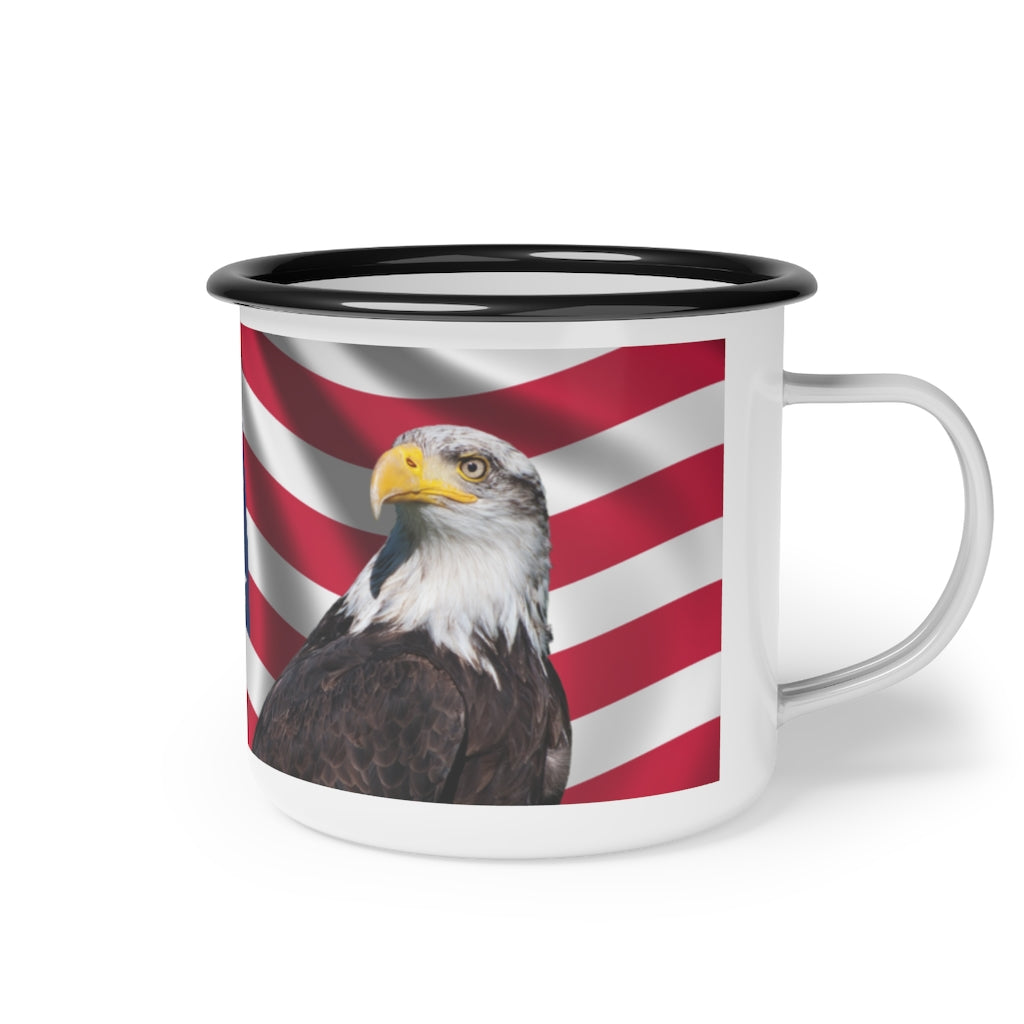 Eagle + flag- Enamel Camp Cup