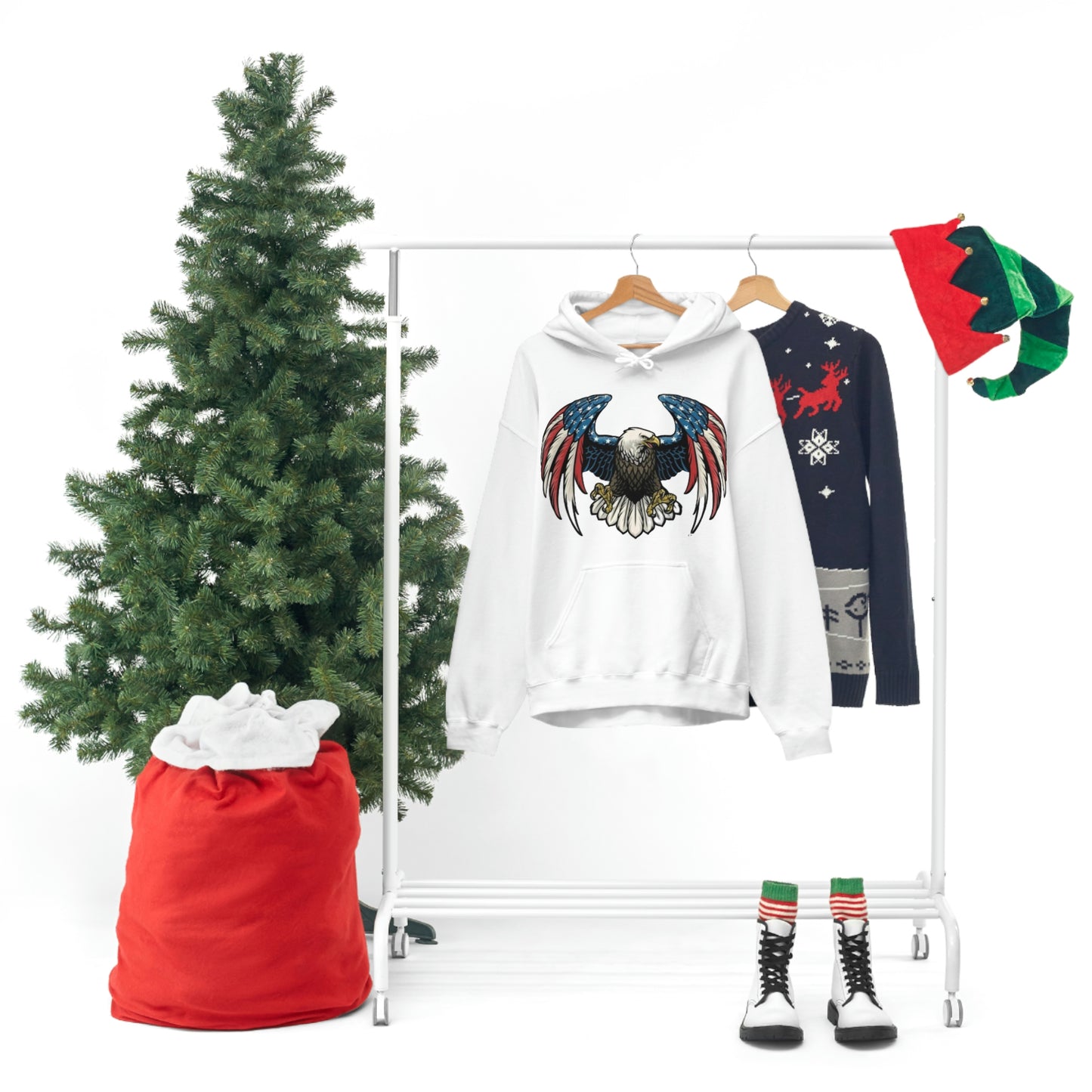 USA Eagle- Heavy Blend™ Hooded Sweatshirt