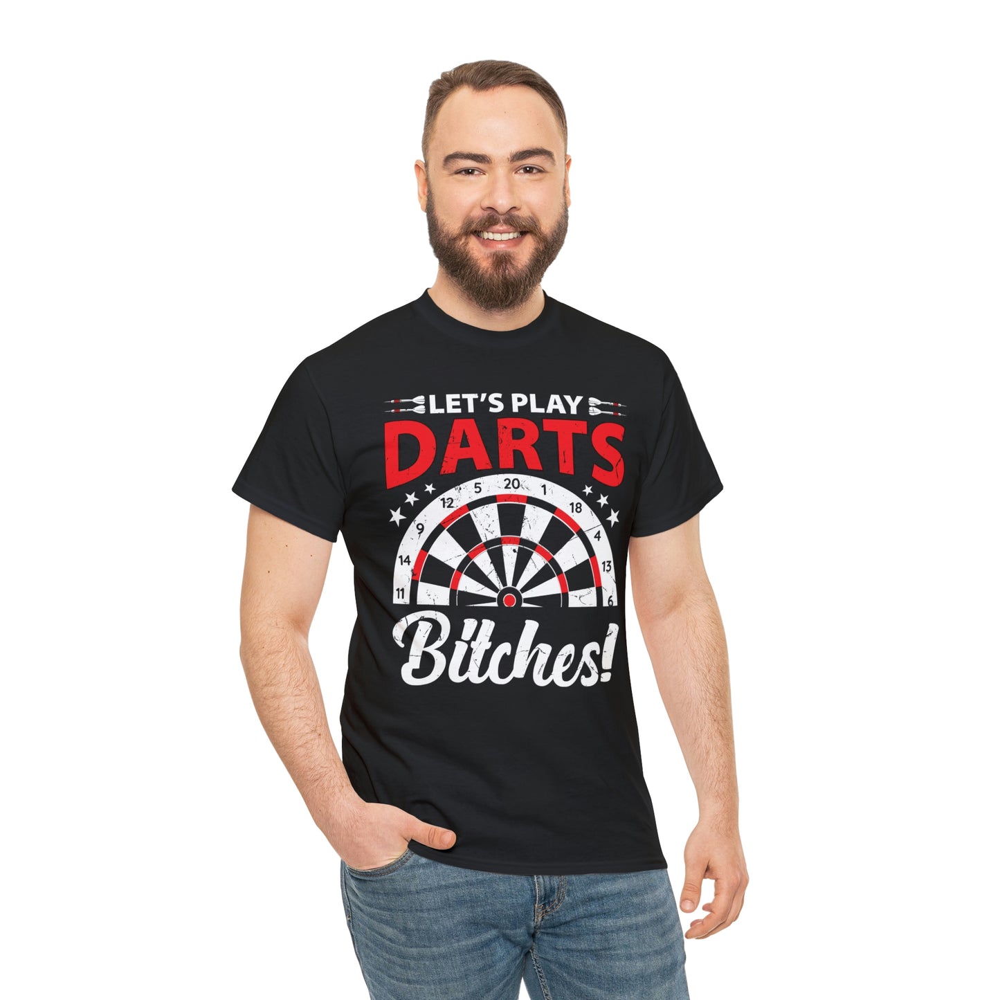Let’s play darts bitches! - Unisex Heavy Cotton Tee