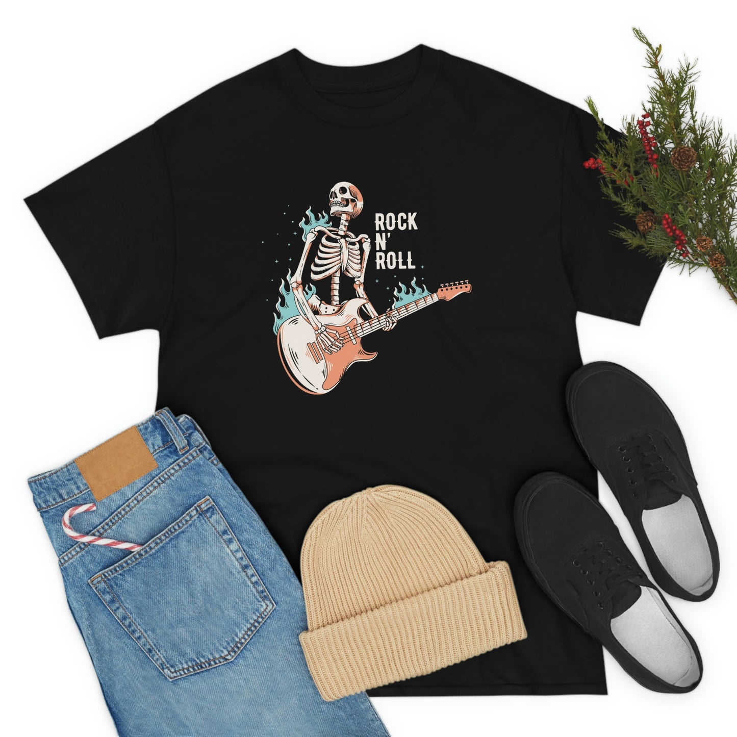 Rock and roll- Heavy Cotton Tee