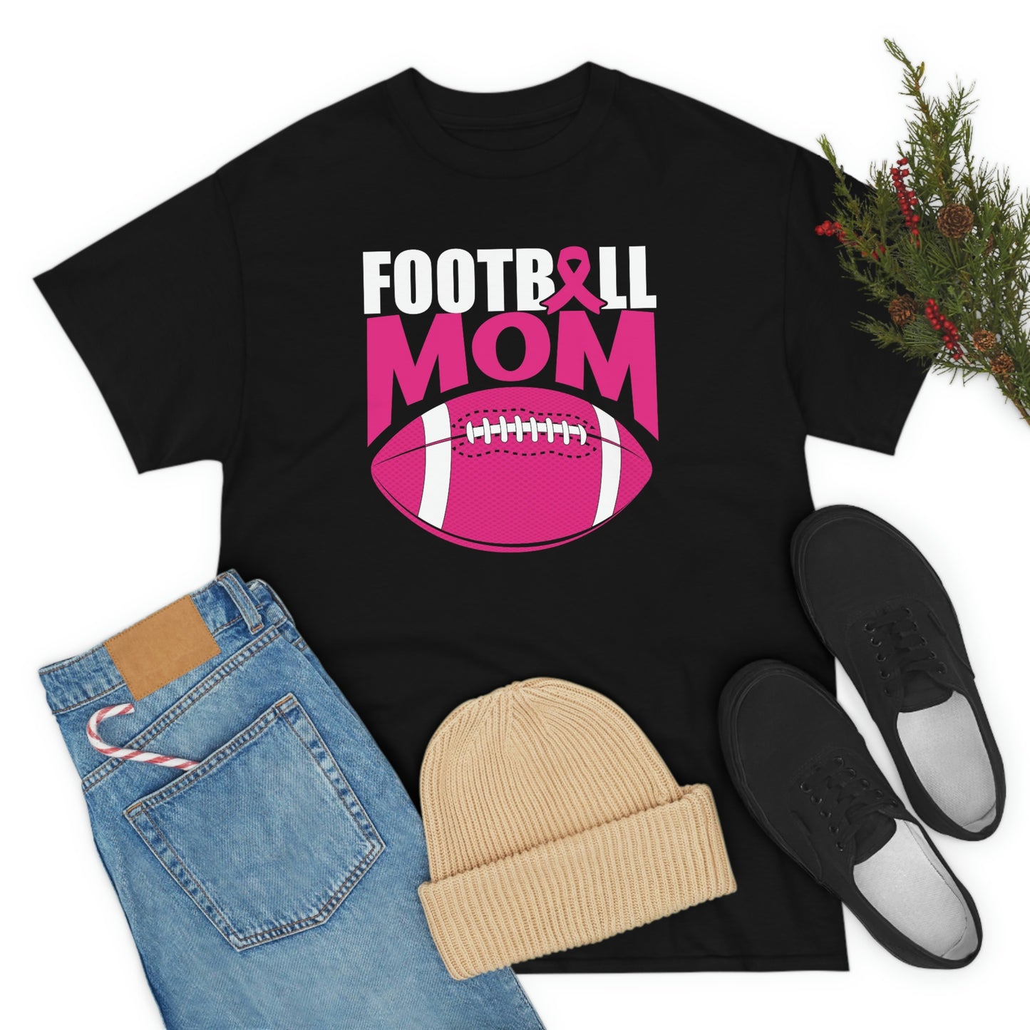 Football mom- Heavy Cotton Tee