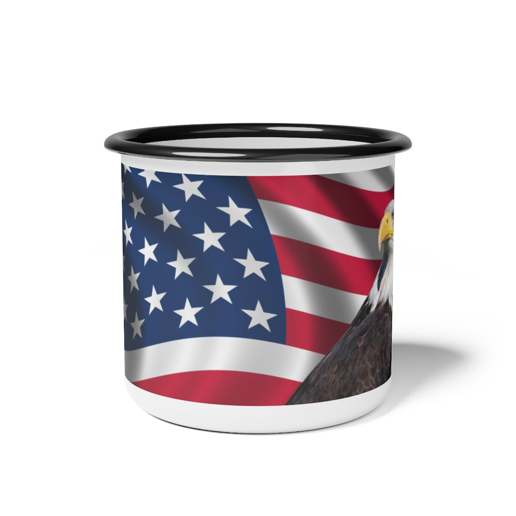 Eagle + flag- Enamel Camp Cup