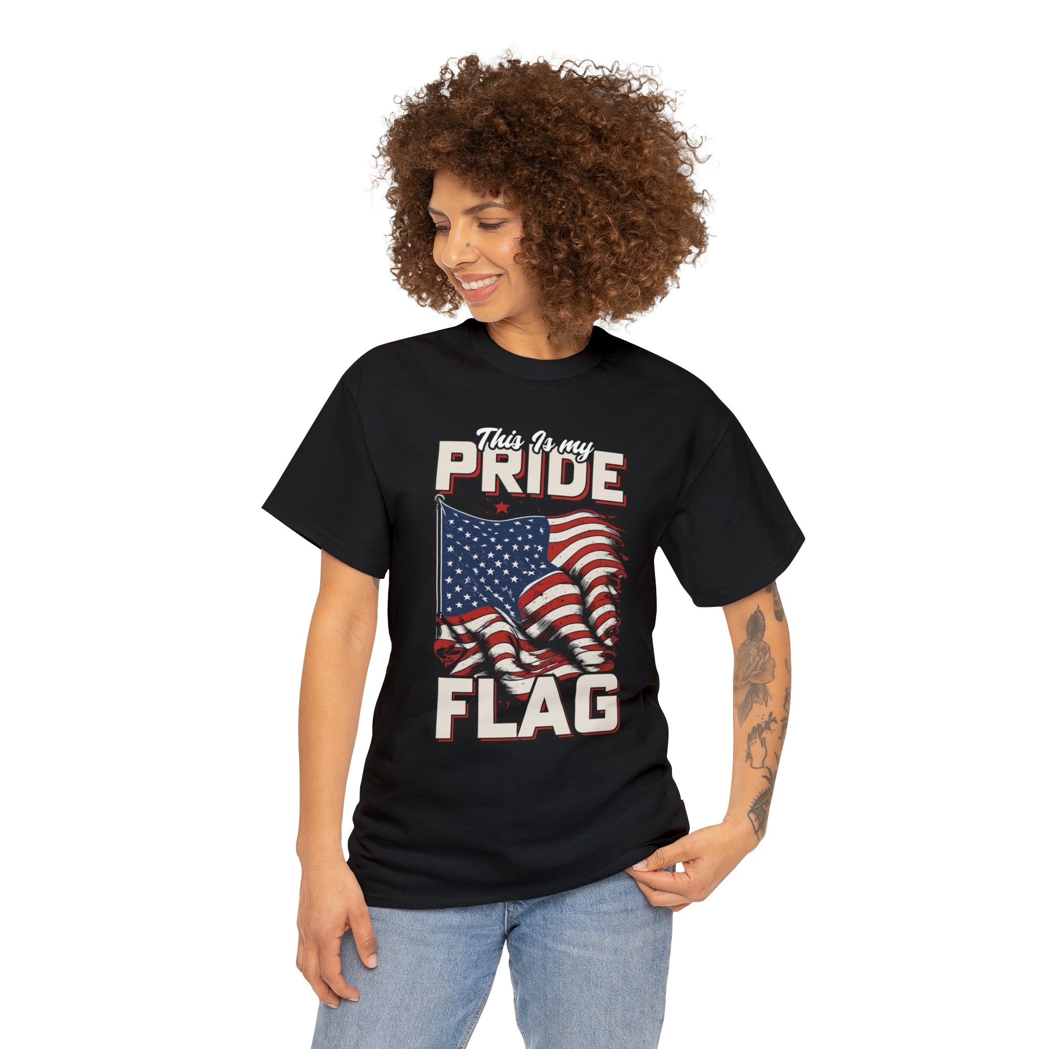 This is my pride flag- USA- Unisex Heavy Cotton Tee
