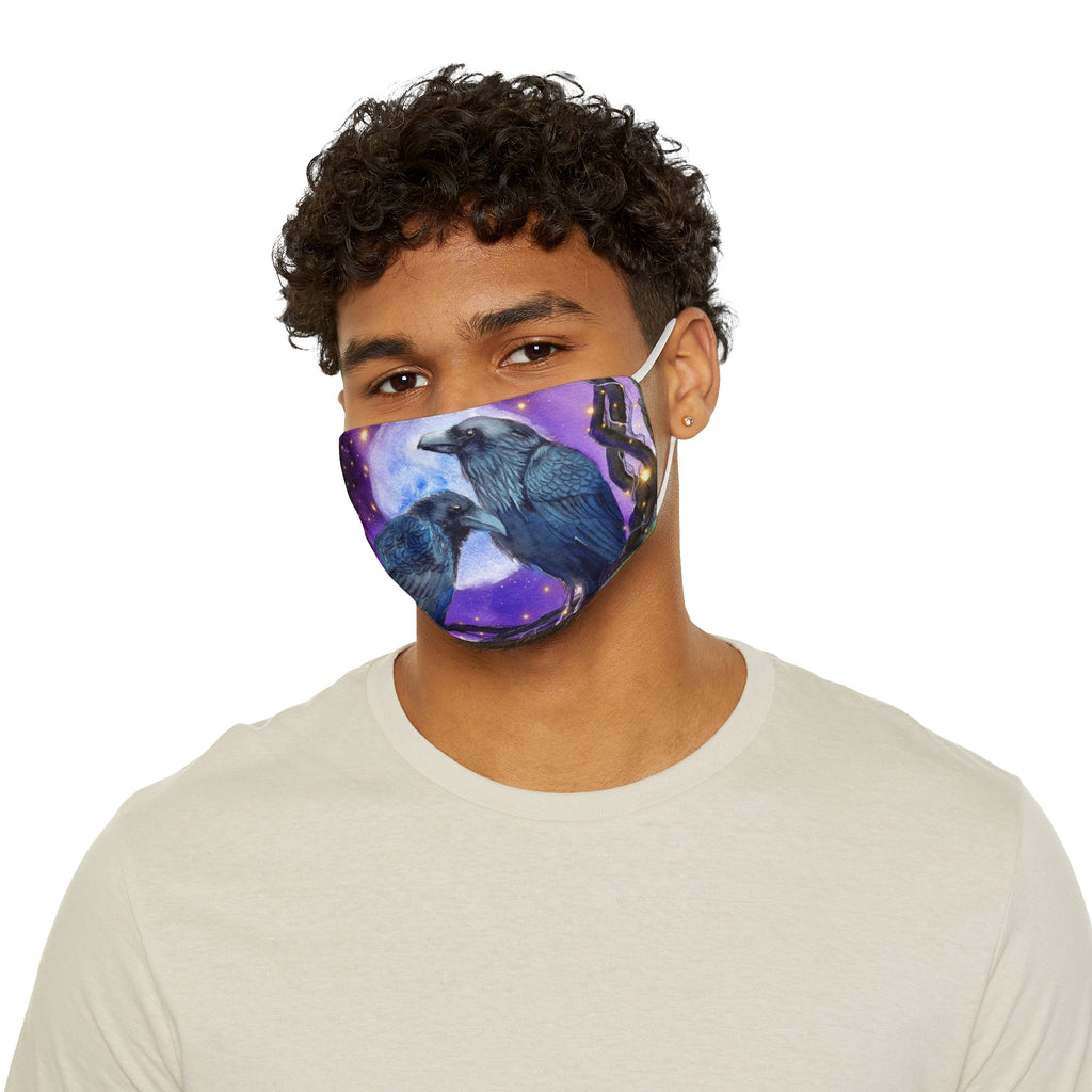 Raven birds- Snug-Fit Polyester Face Mask