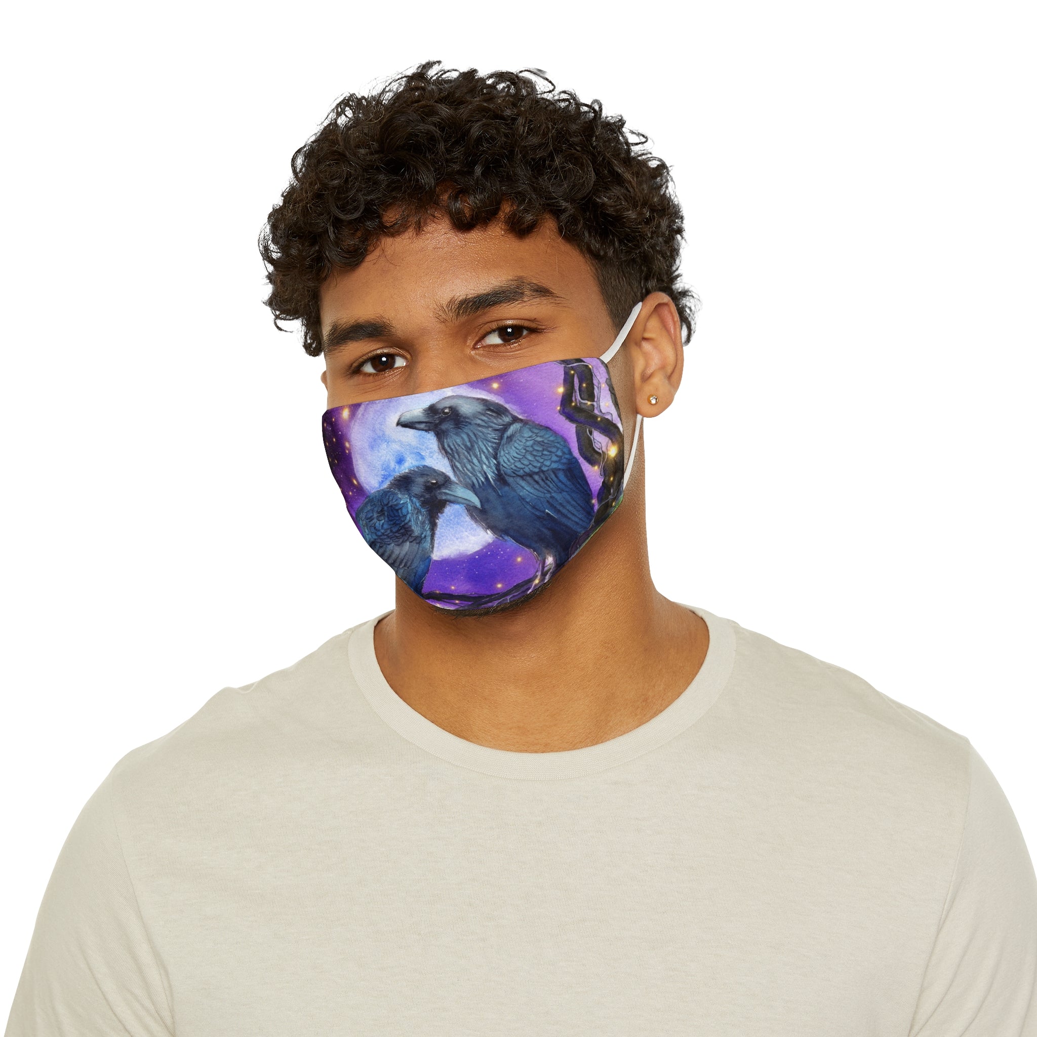 Raven birds- Snug-Fit Polyester Face Mask