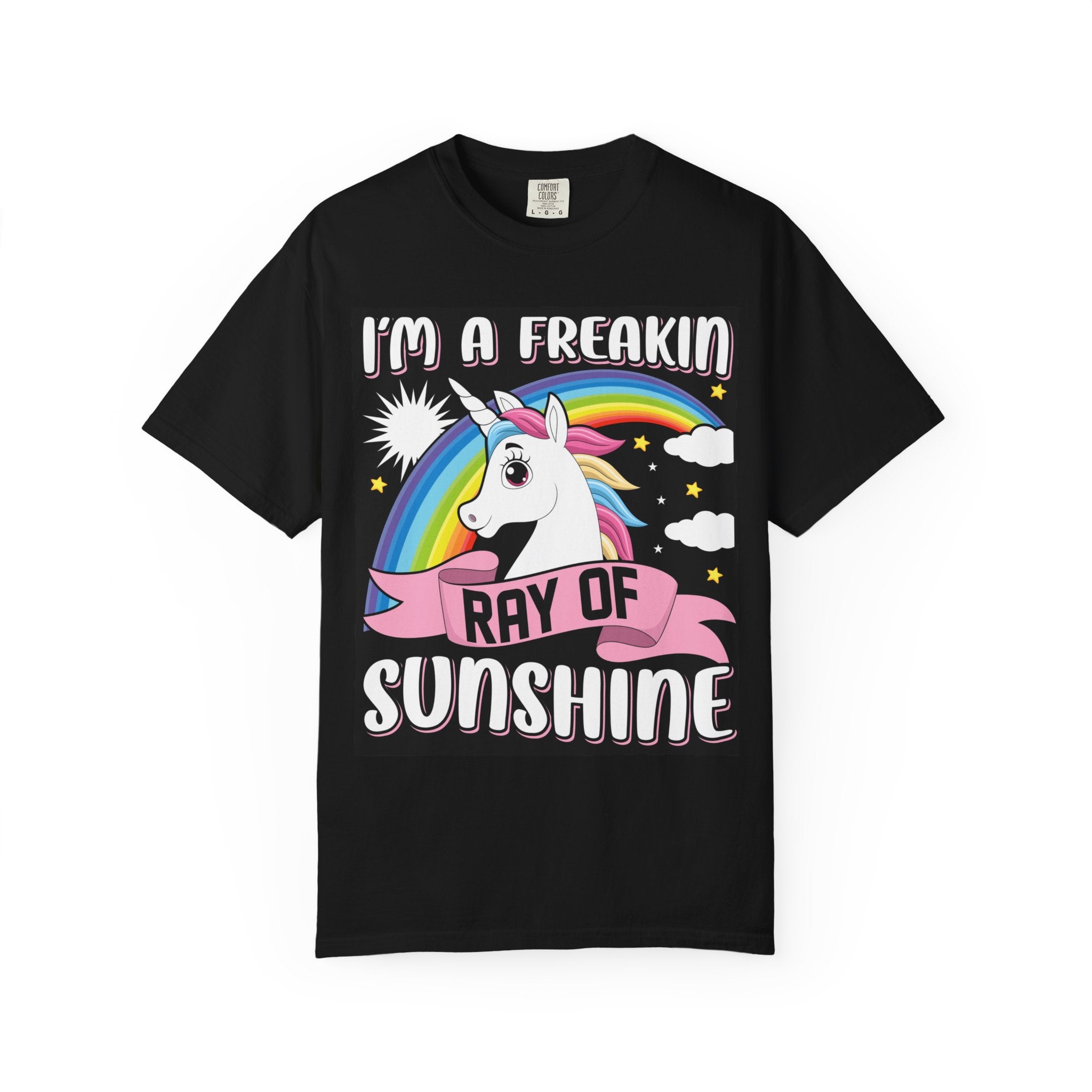 Playful Unicorn T-Shirt - "I'm a Freakin Ray of Sunshine"