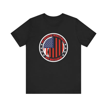 Patriotic heart- Jersey Short Sleeve Tee