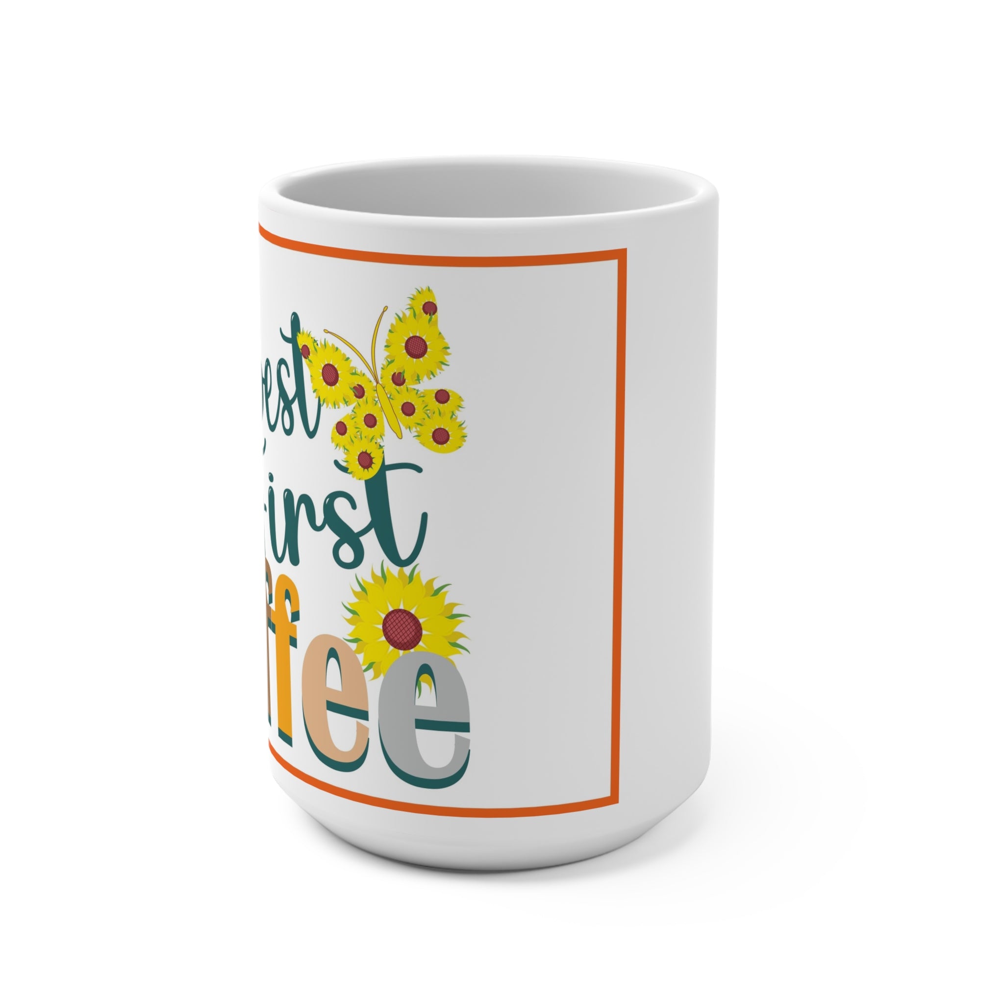 Sunflower Coffee Mug | Best First Coffee Gift, Floral Mug, Coffee Lover's Cup, Kitchen Decor, Gift for Her