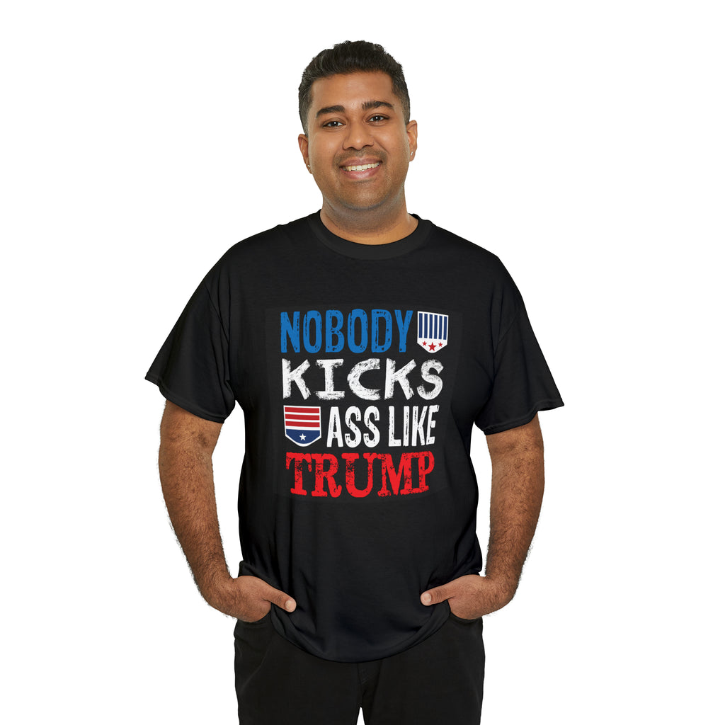 Trump kicks ass- Heavy Cotton Tee