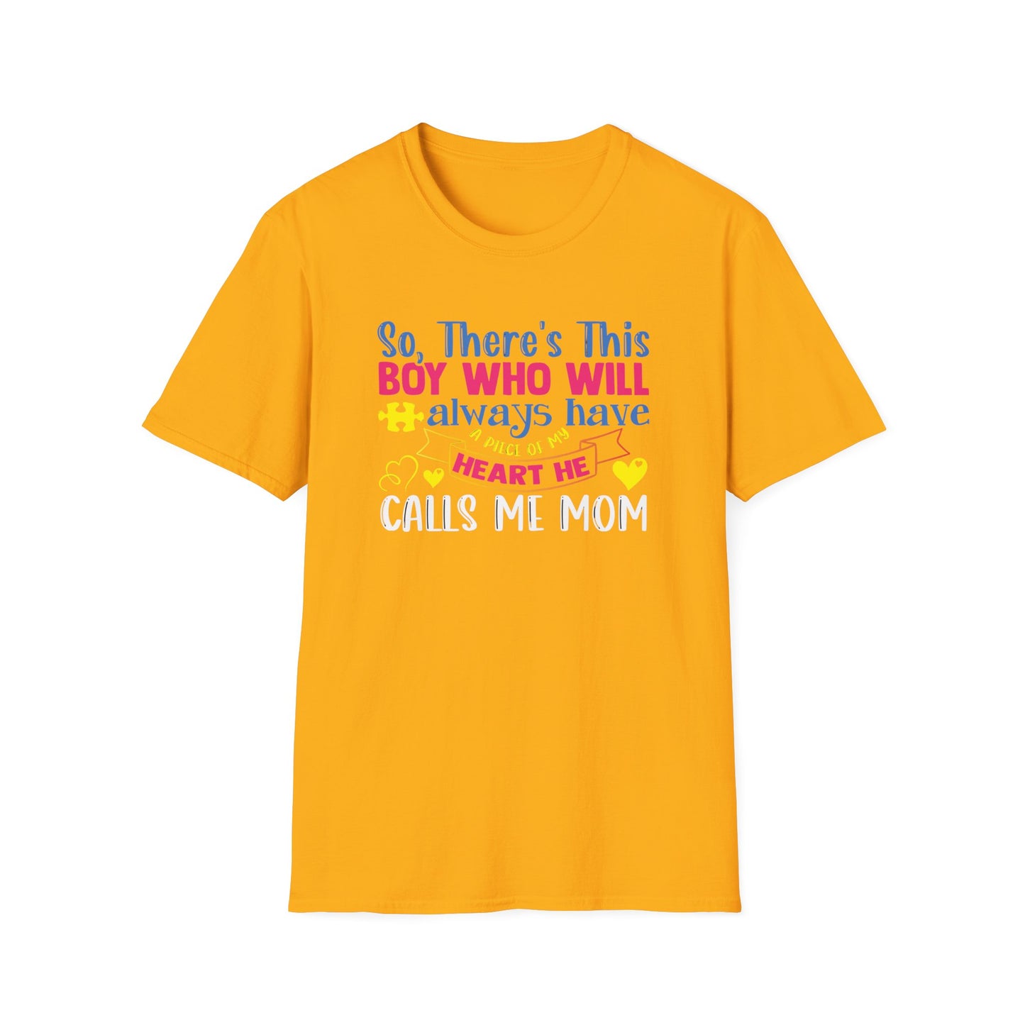 Autism mom- Softstyle T-Shirt