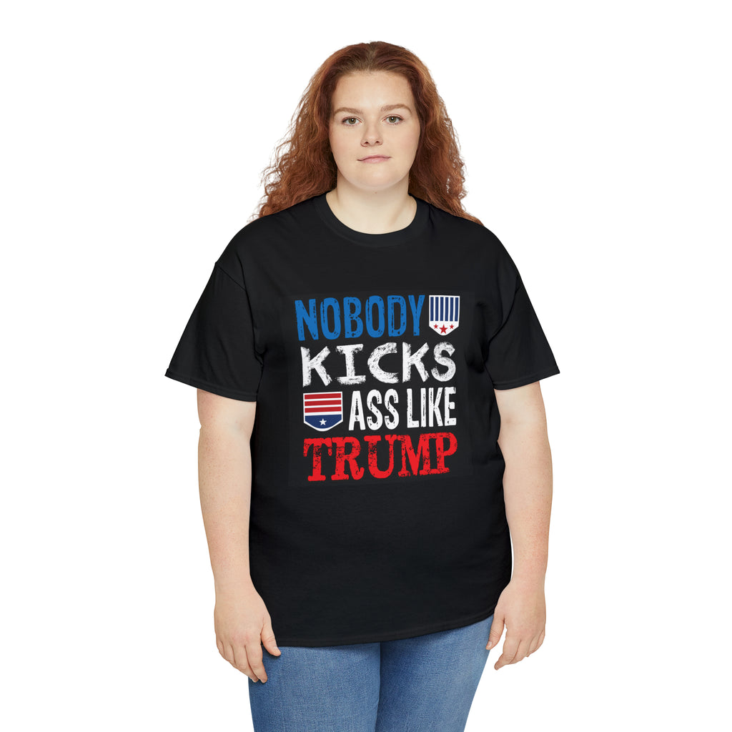 Trump kicks ass- Heavy Cotton Tee