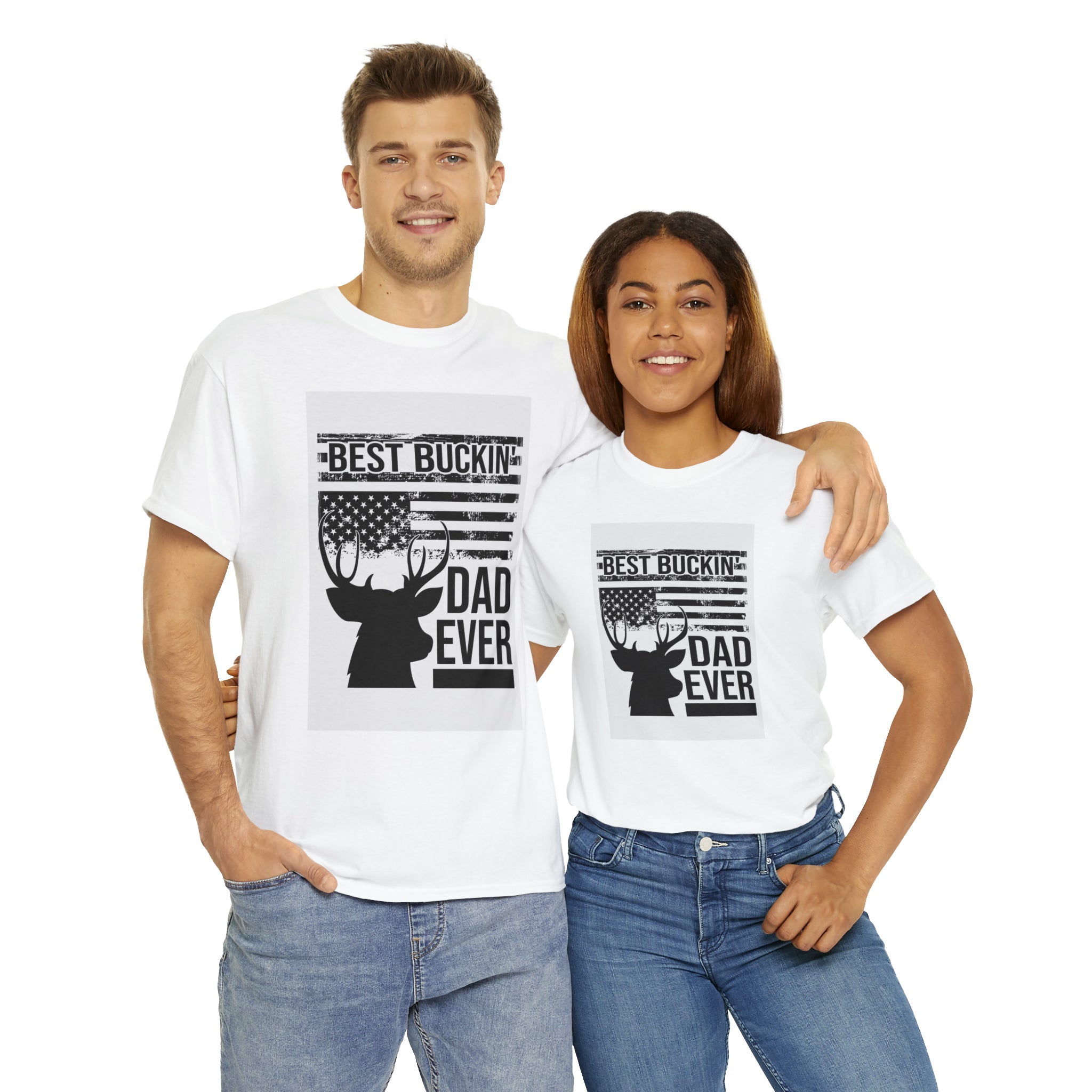 Best buckin dad ever- Heavy Cotton Tee