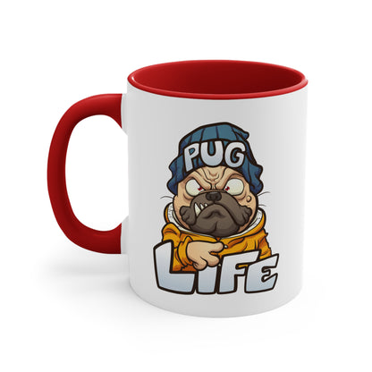 Pug life Accent coffee Mug