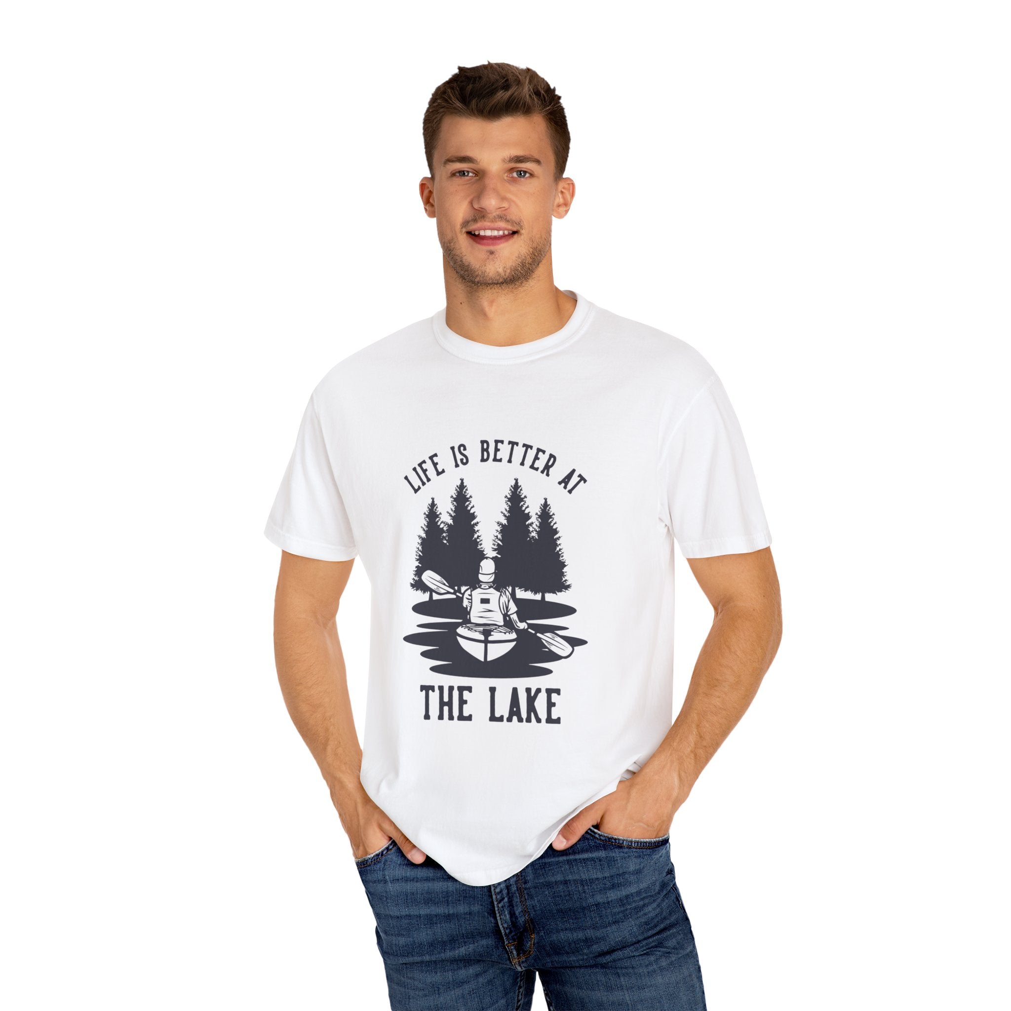 Lake Life Unisex Garment-Dyed T-Shirt - "Life is Better at the Lake"