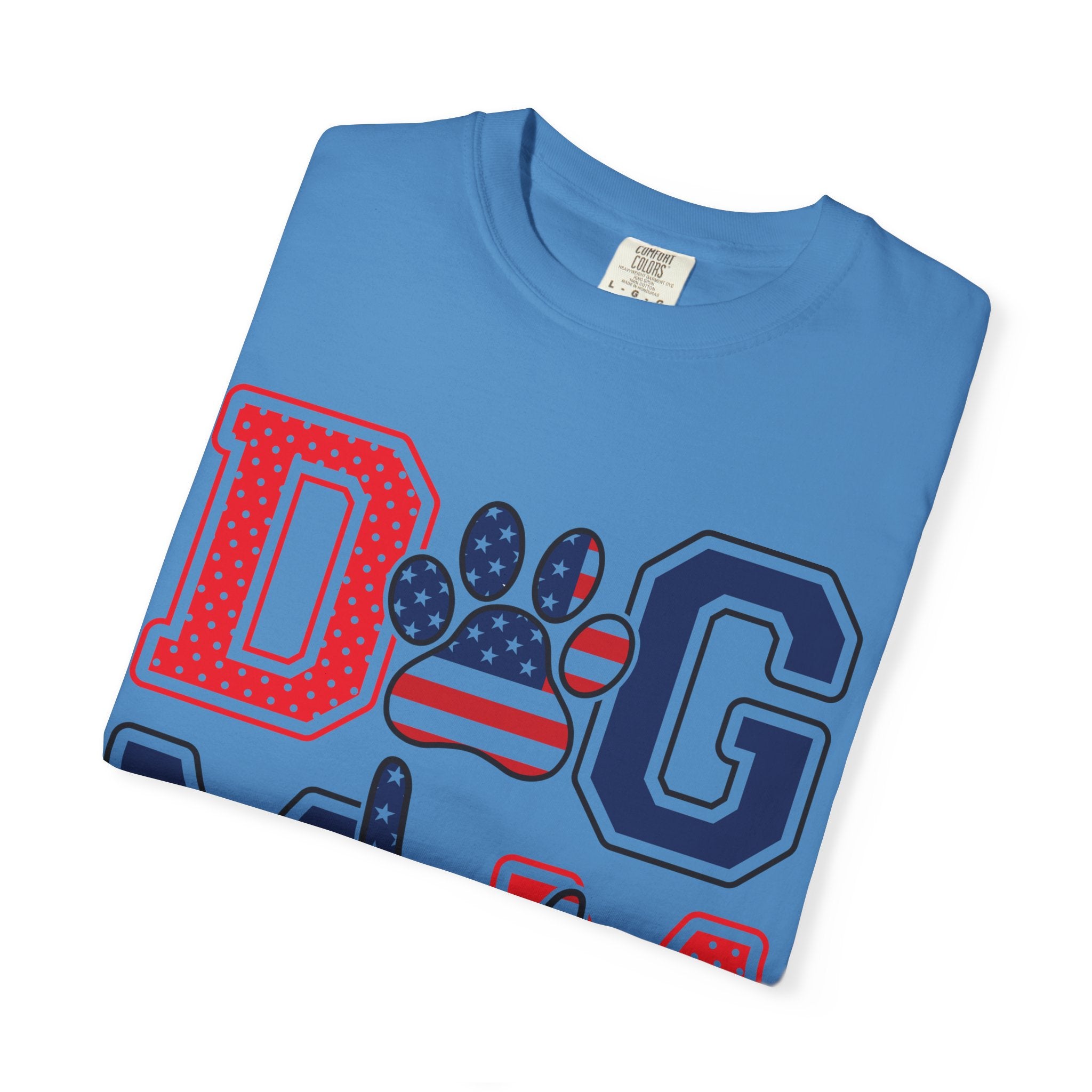 Patriotic Dog Mom T-shirt |  Tee, Dog Lover Gift, Pet Owner Apparel, Independence Day, Casual Style