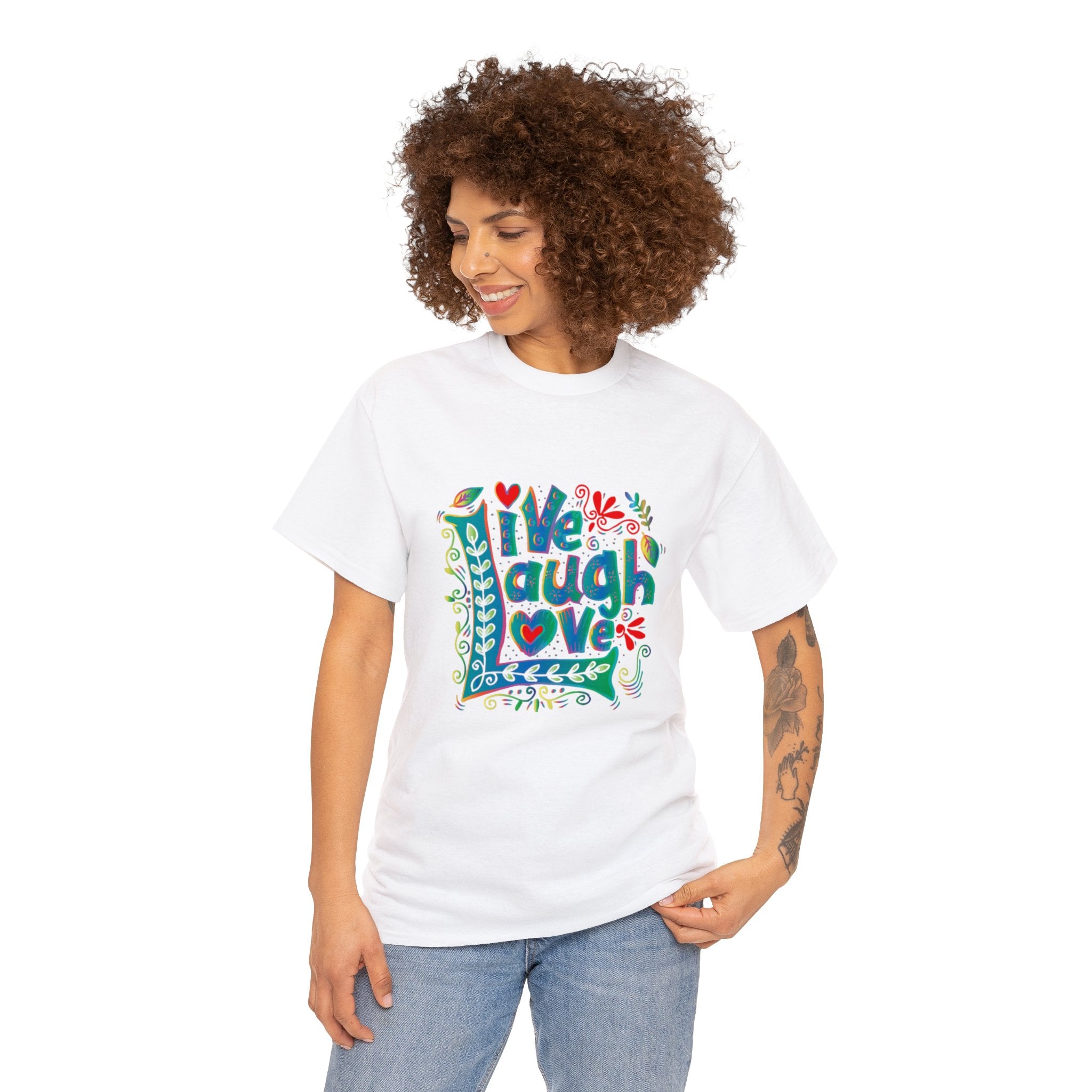 Live laugh love- Heavy Cotton Tee shirt