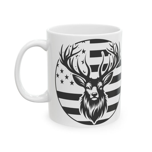 Deer Ceramic Mug, (11oz,)