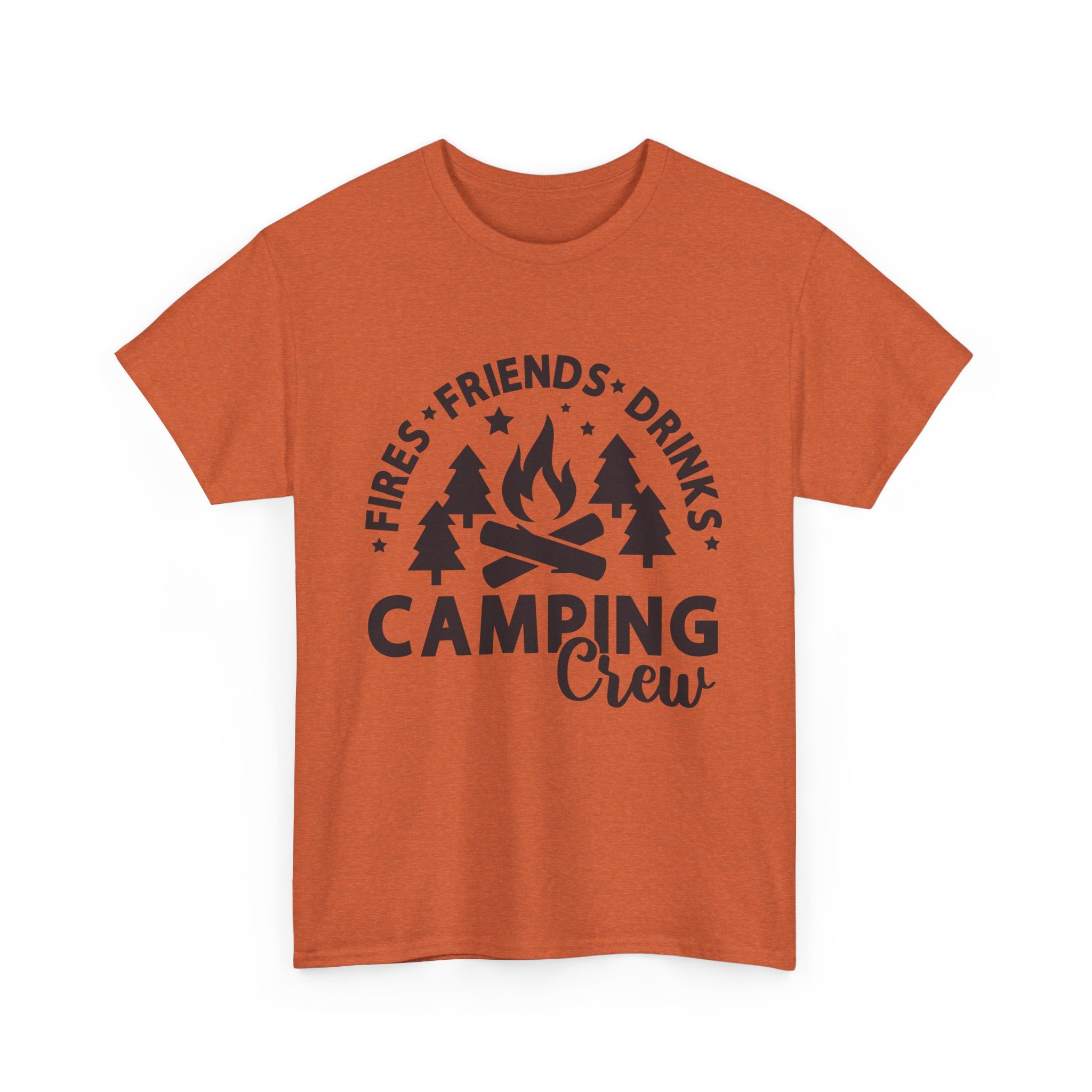 Camping Crew Unisex Heavy Cotton Tee - Perfect for Outdoor Adventures, Summer BBQs, Family Gatherings, Hiking Trips, and Campfire Nights