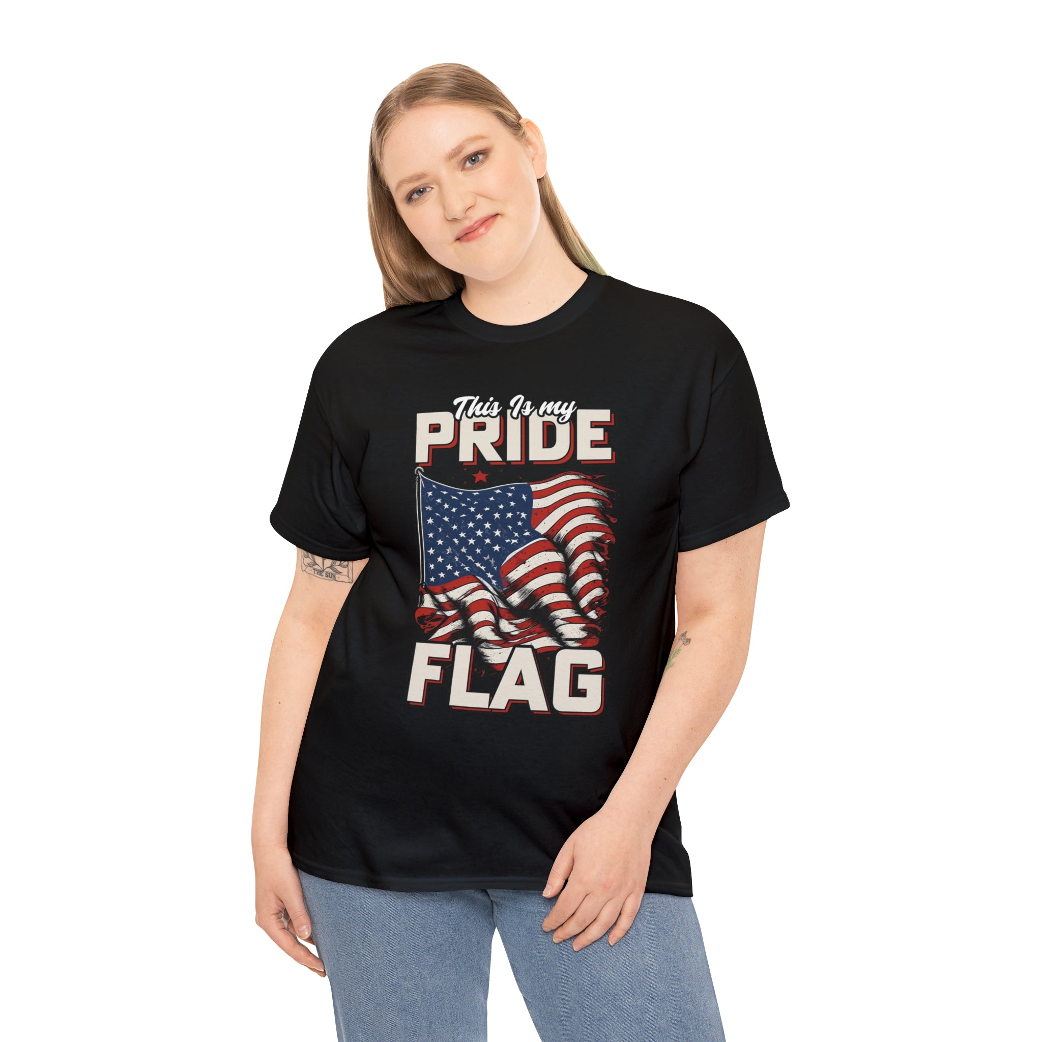 This is my pride flag- USA- Unisex Heavy Cotton Tee