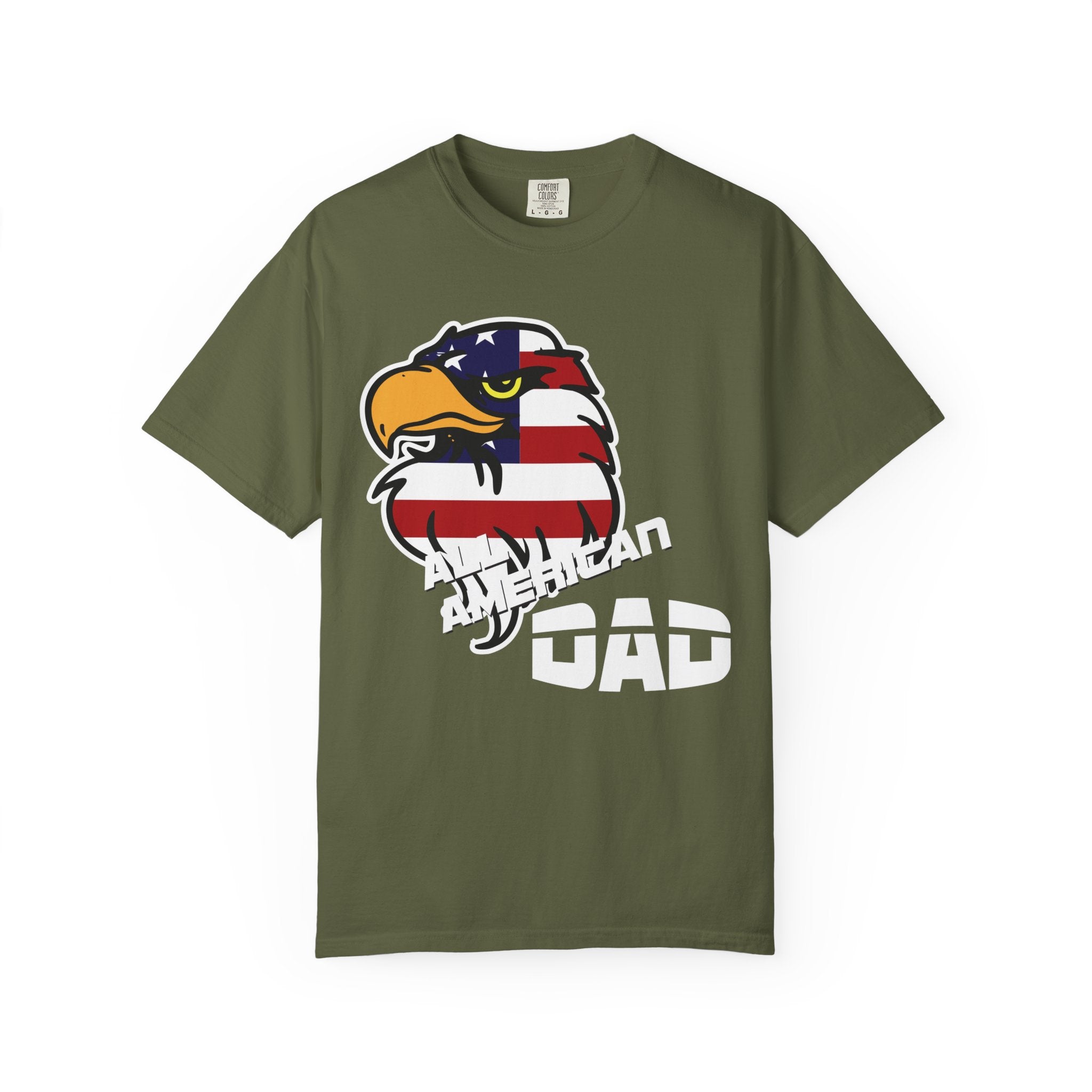 American Dad Garment-Dyed T-shirt, Patriotic Shirt, Father's Day Gift, Unisex Tee, 4th of July Apparel, Casual Wear