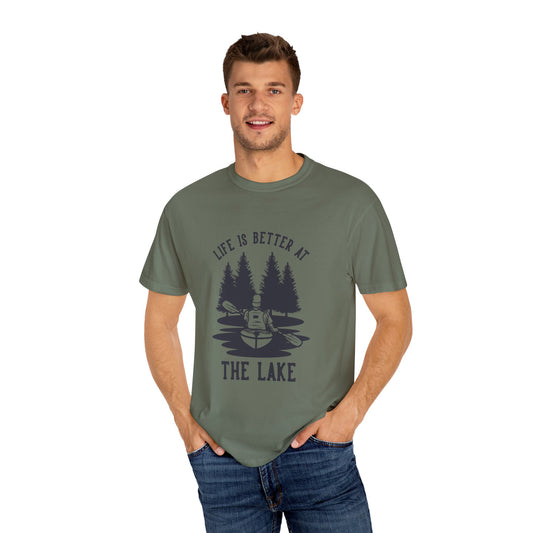 Lake Life Unisex Garment-Dyed T-Shirt - "Life is Better at the Lake"