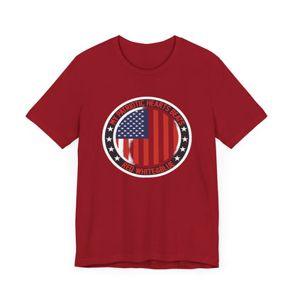 Patriotic heart- Jersey Short Sleeve Tee