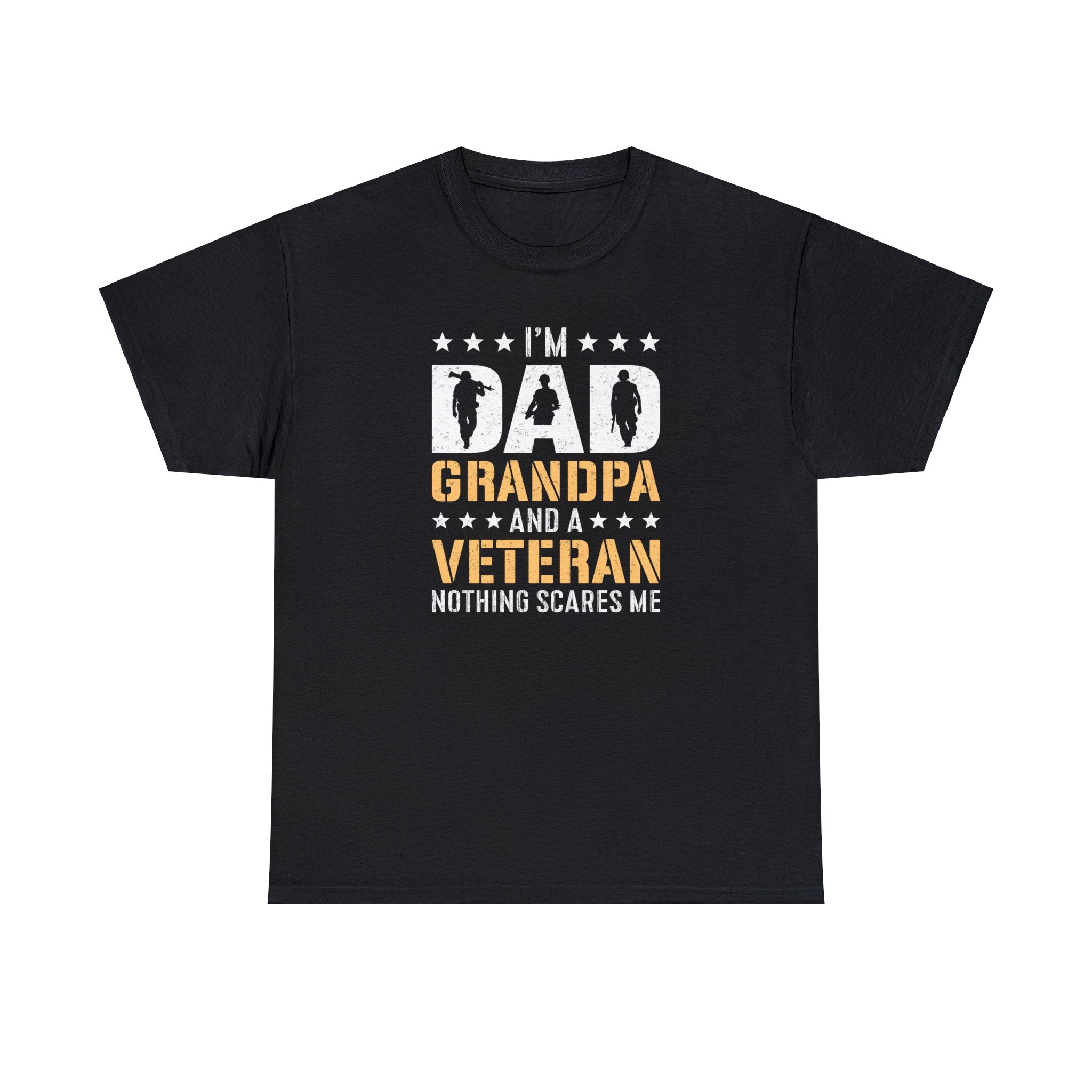 I’m a dad grandpa veteran- Heavy Cotton Tee