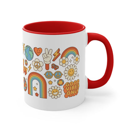 Stay groovy/ Accent Coffee Mug, 11oz