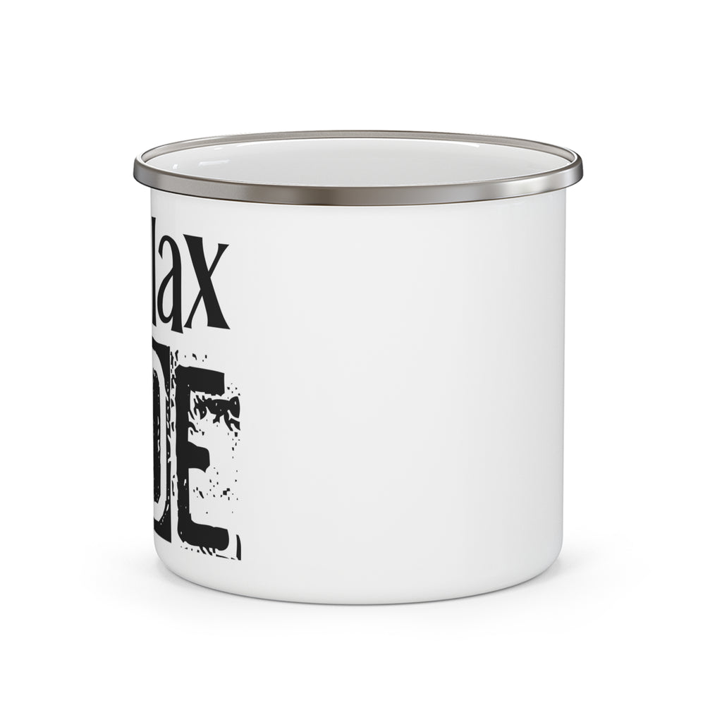 Cozy Enamel Camping Mug, Relaxation Mug, Outdoor Drinkware, Gift for Hikers, Adventure Accessory, Camping Essentials, Durable Mug