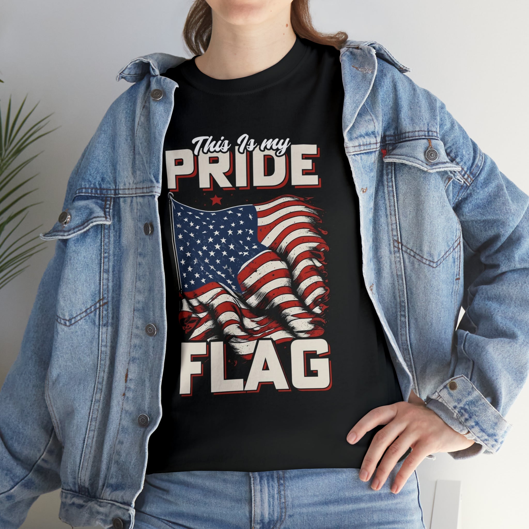 This is my pride flag- USA- Unisex Heavy Cotton Tee