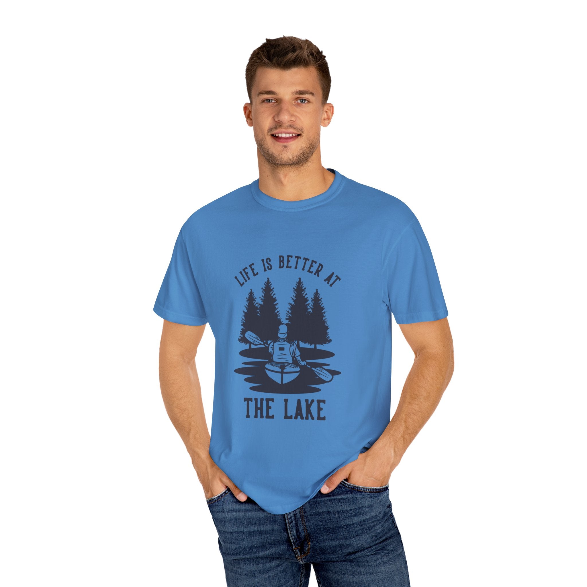 Lake Life Unisex Garment-Dyed T-Shirt - "Life is Better at the Lake"