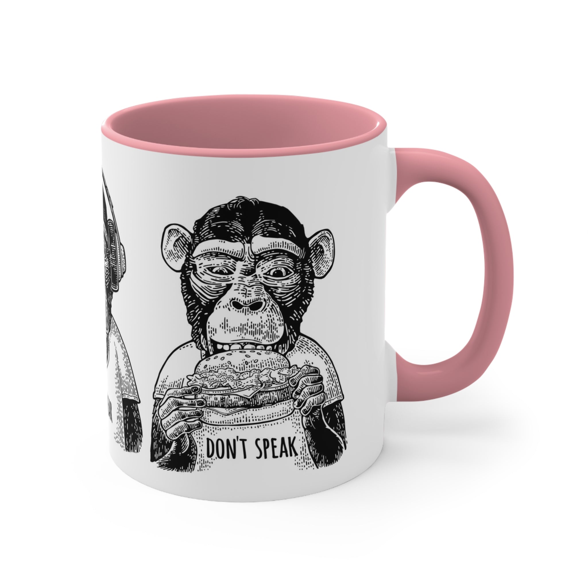 Don’t see hear or speak— Accent Coffee Mug, 11oz
