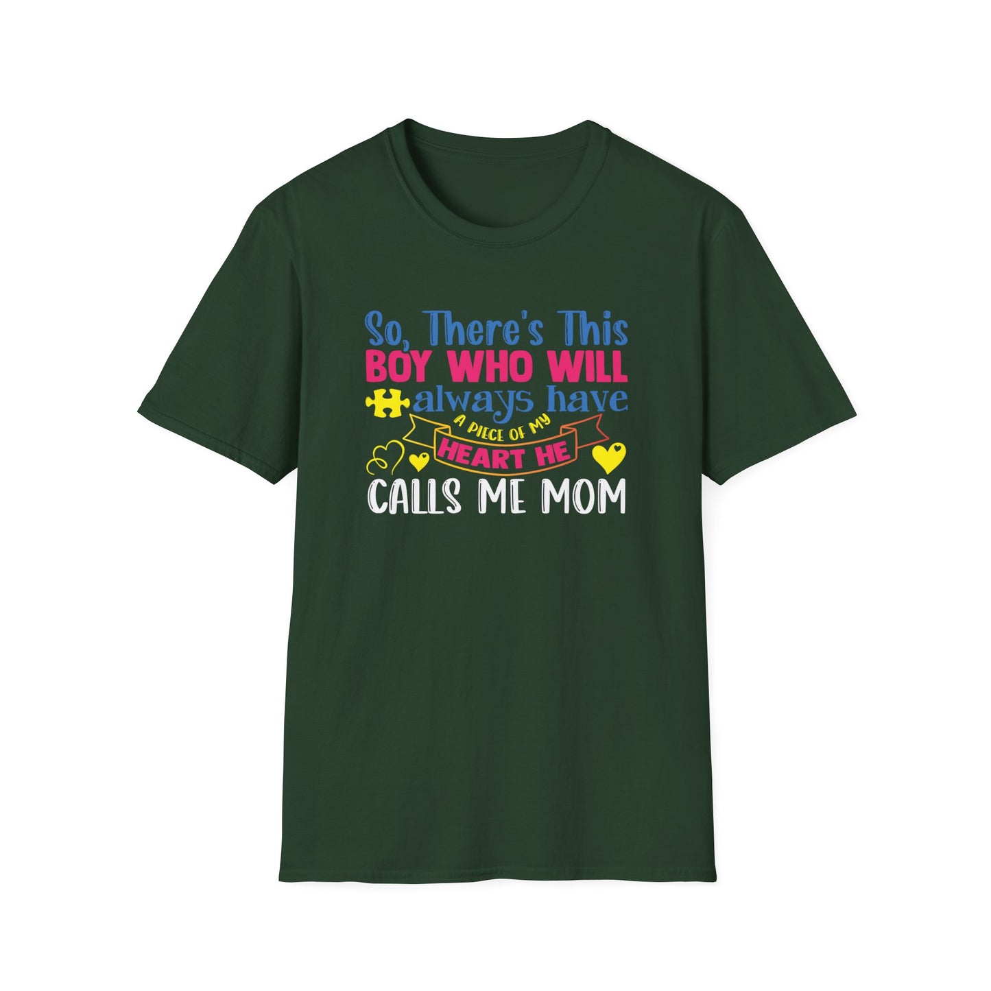 Autism mom- Softstyle T-Shirt