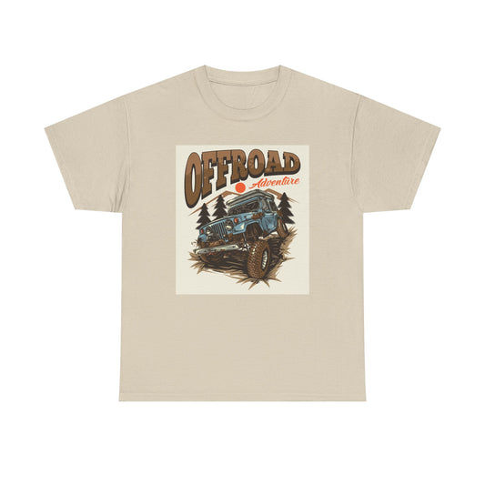 Offroad Adventure Unisex Heavy Cotton Tee - Adventure T-Shirt for Outdoor Enthusiasts