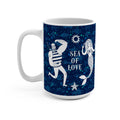 Ocean-Themed Mug, Sea of Love Mermaid & Sailor Design, Nautical Gift, Home Decor, Coffee Mug, Beach Lover's Cup