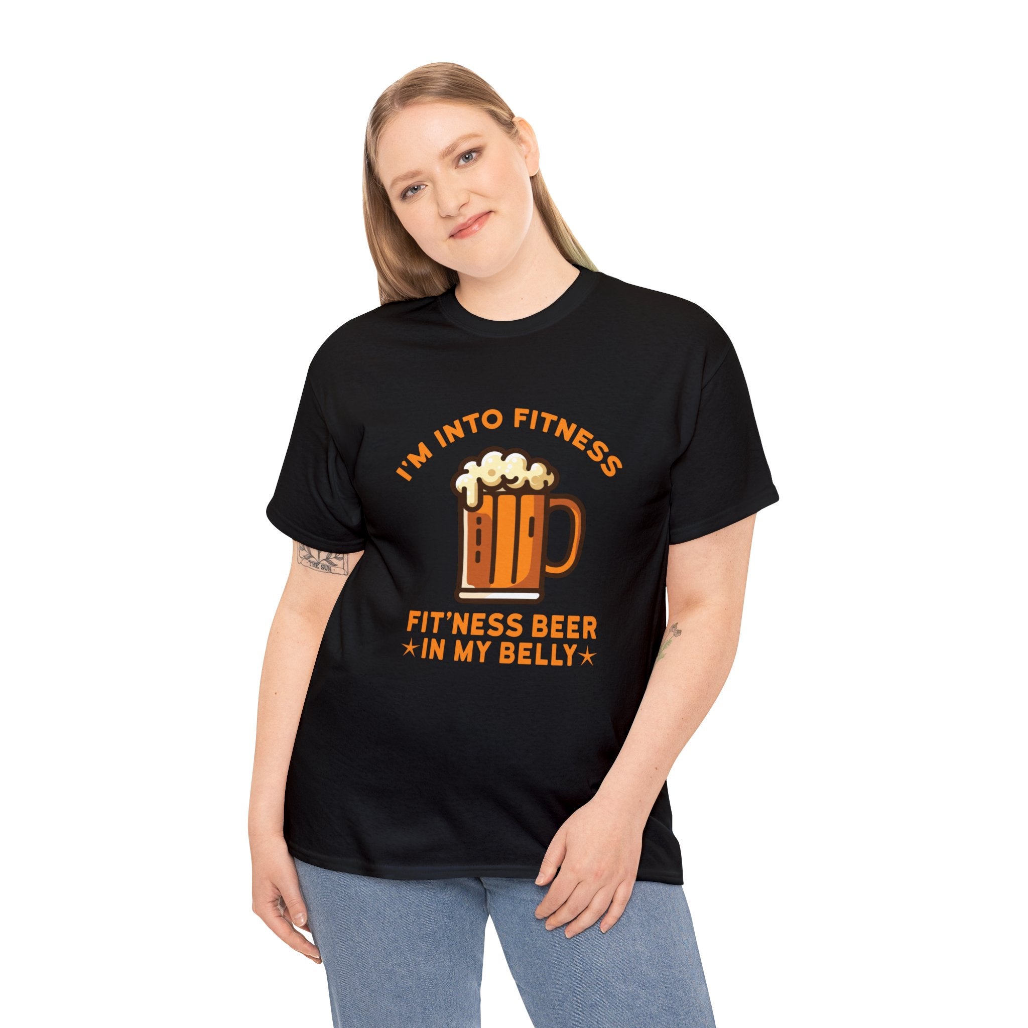 I’m into fitness /beer— Heavy Cotton Tee