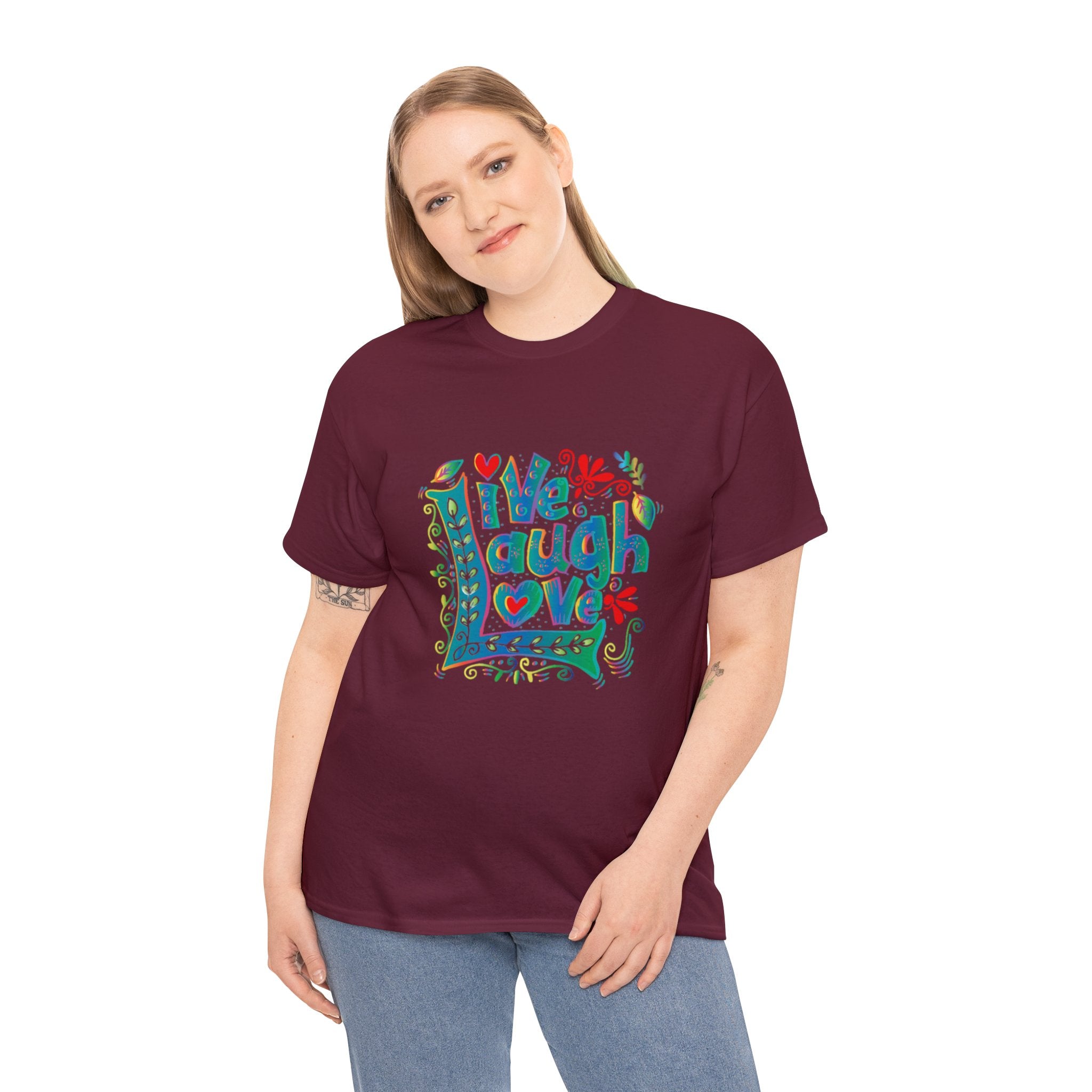 Live laugh love- Heavy Cotton Tee shirt