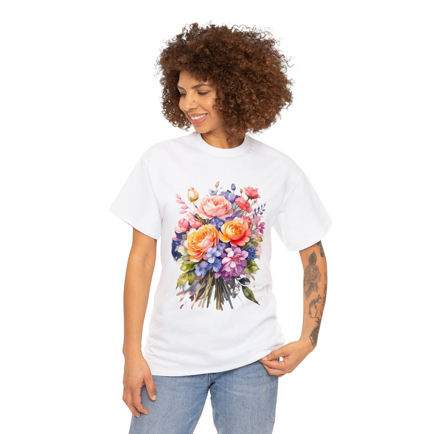 Flowers— Heavy Cotton Tee Shirt