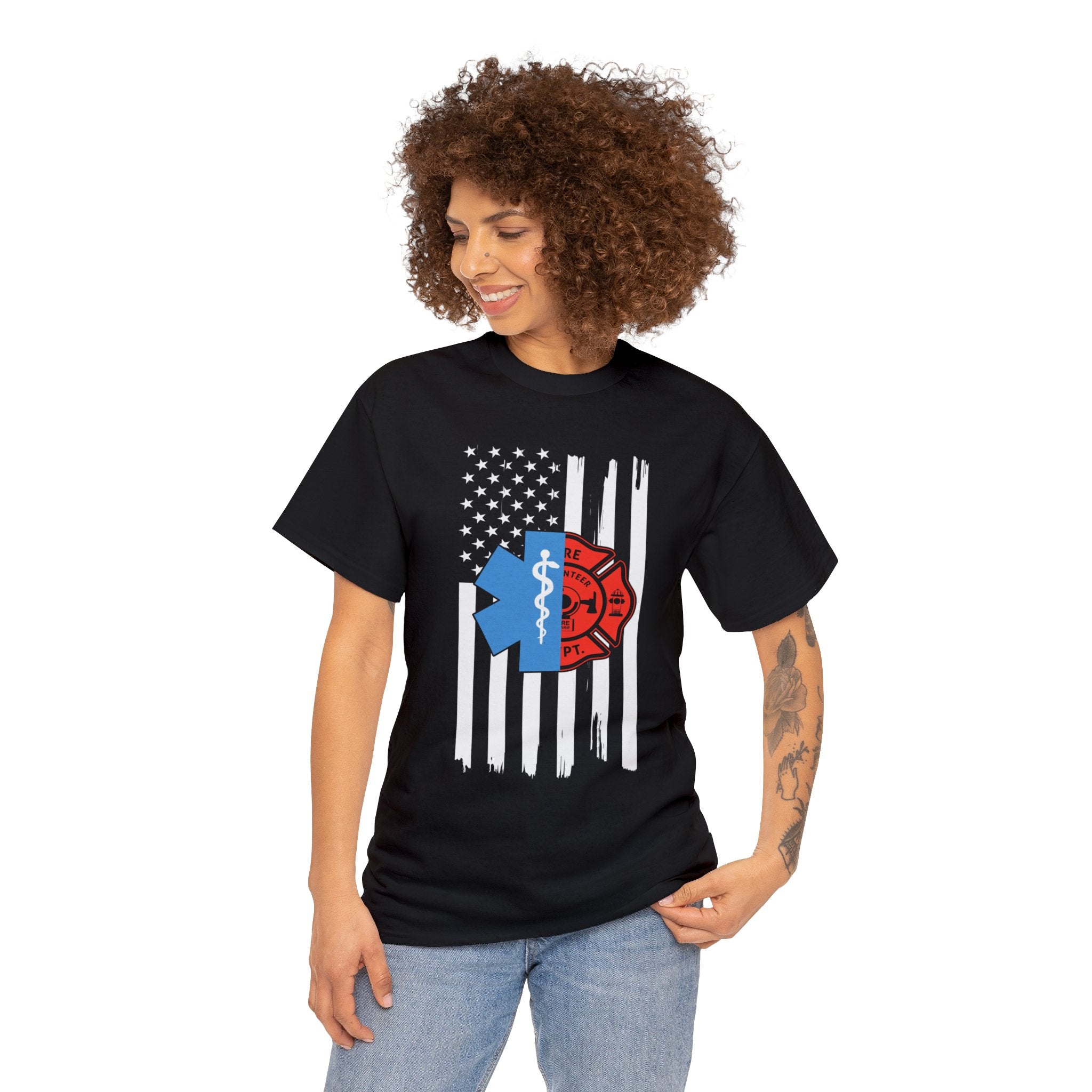 EMT FIRE— Unisex Heavy Cotton Tee