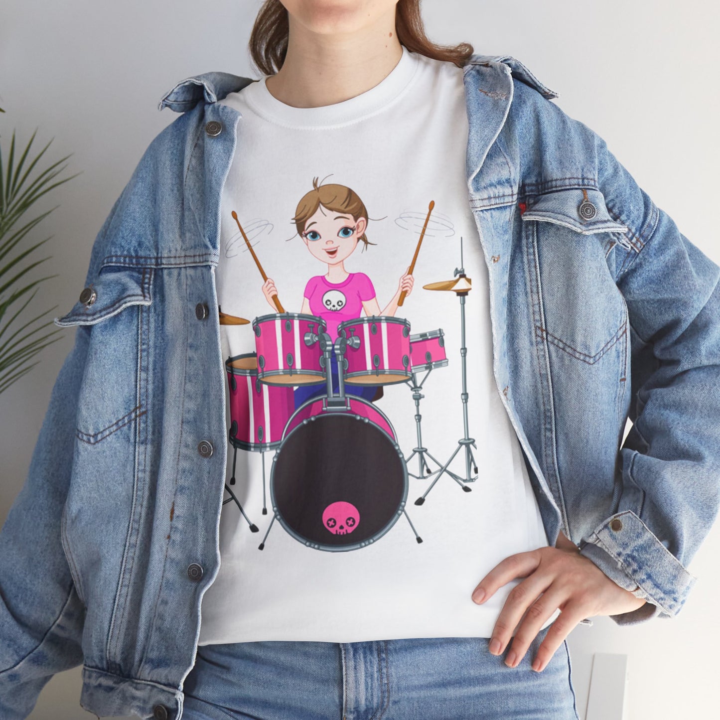DRUMMER GIRL-  Heavy Cotton Tee