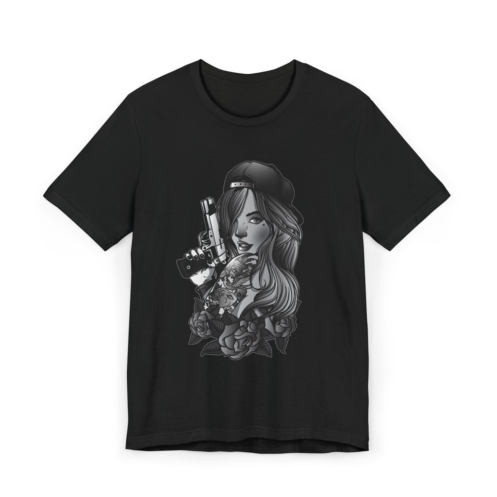 Girl with a gun- Jersey T-Shirt