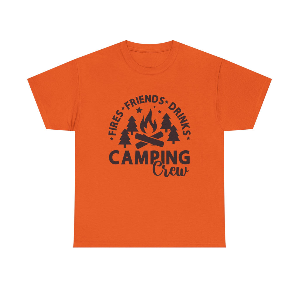 Camping Crew Unisex Heavy Cotton Tee - Perfect for Outdoor Adventures, Summer BBQs, Family Gatherings, Hiking Trips, and Campfire Nights