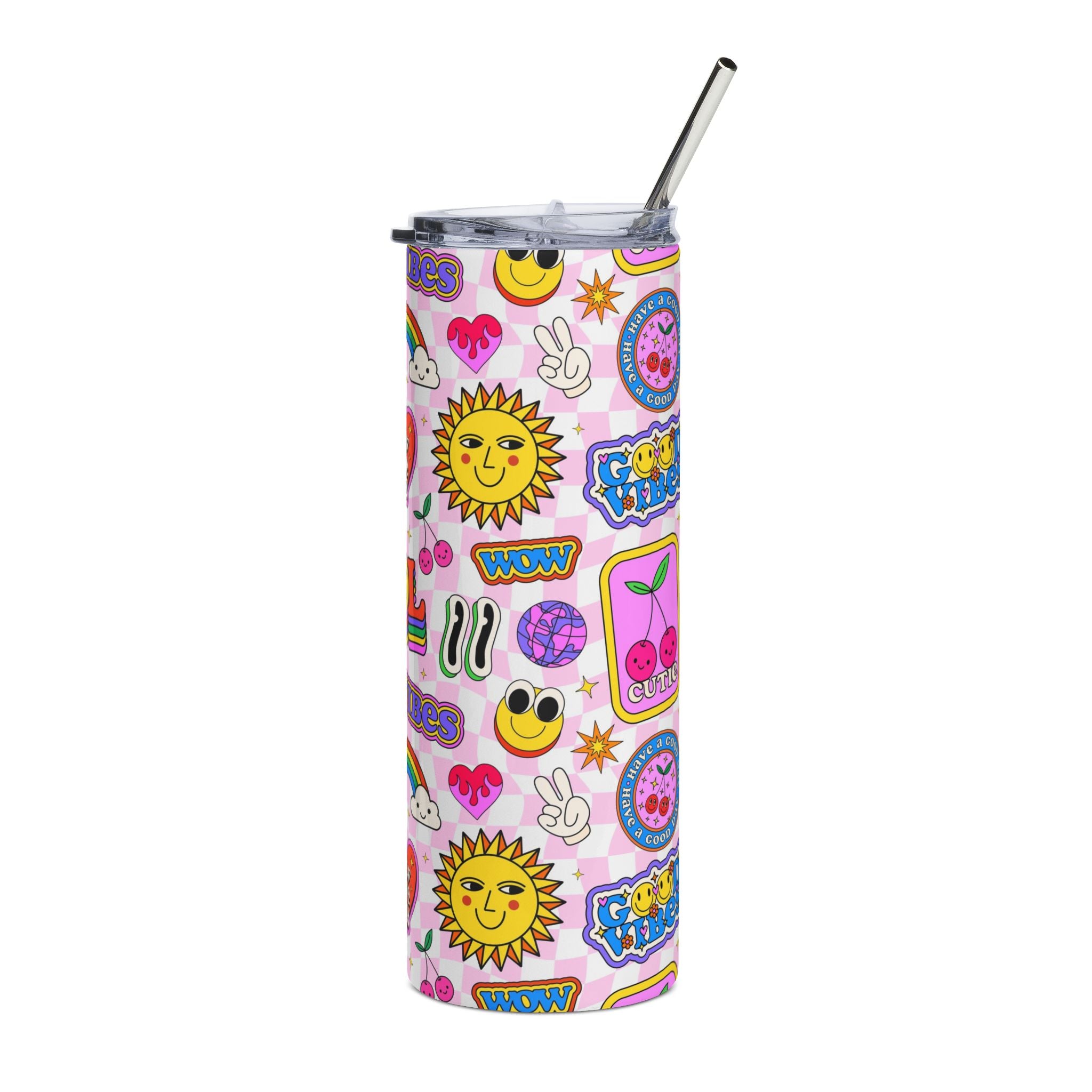 Good vibes- Stainless Steel Tumbler, 20oz