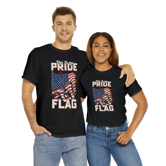 This is my pride flag- USA- Unisex Heavy Cotton Tee