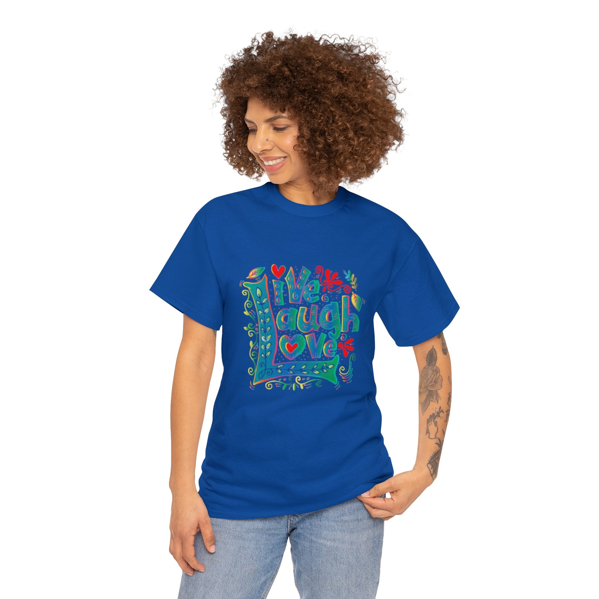 Live laugh love- Heavy Cotton Tee shirt