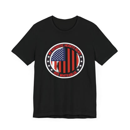 Patriotic heart- Jersey Short Sleeve Tee