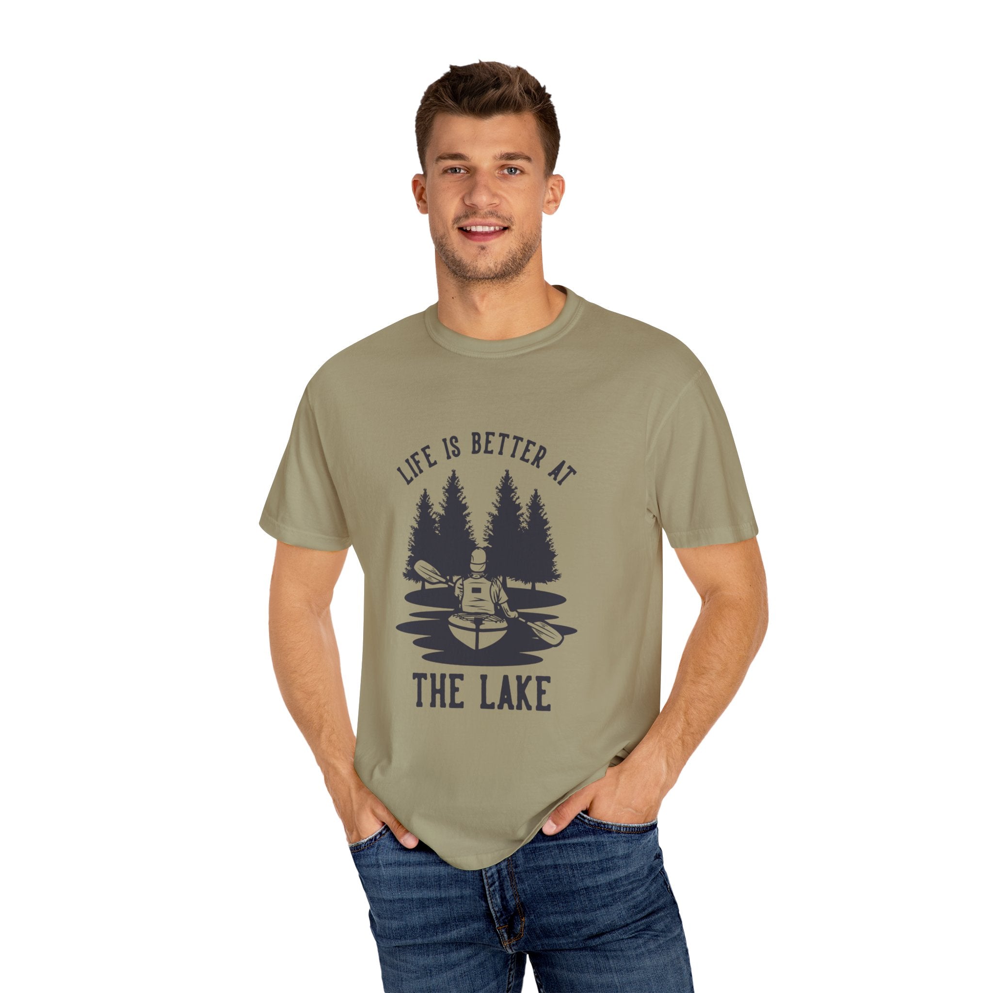 Lake Life Unisex Garment-Dyed T-Shirt - "Life is Better at the Lake"