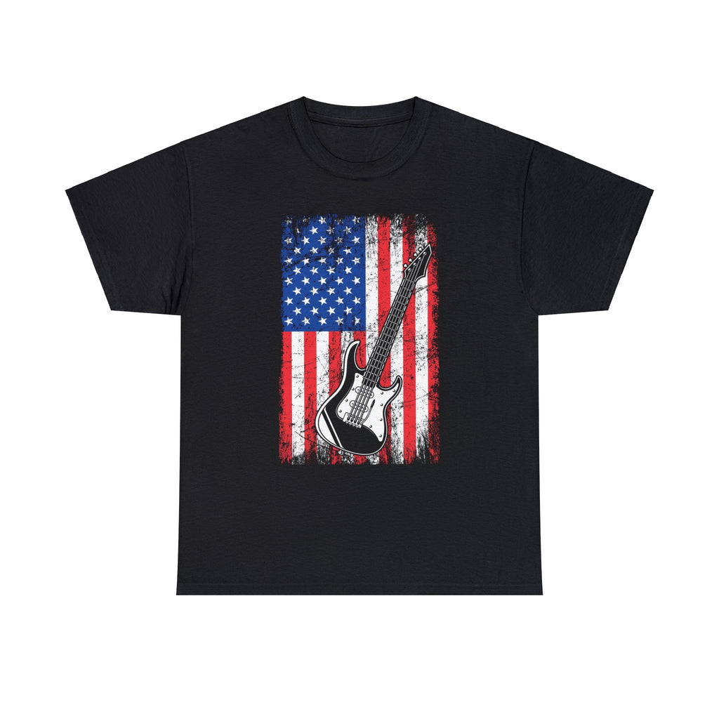 Guitar -flag- Heavy Cotton Tee Shirt