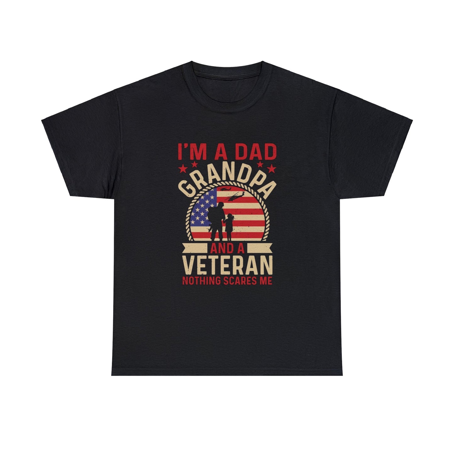 Dad grandpa veteran—  Heavy Cotton Tee Shirt