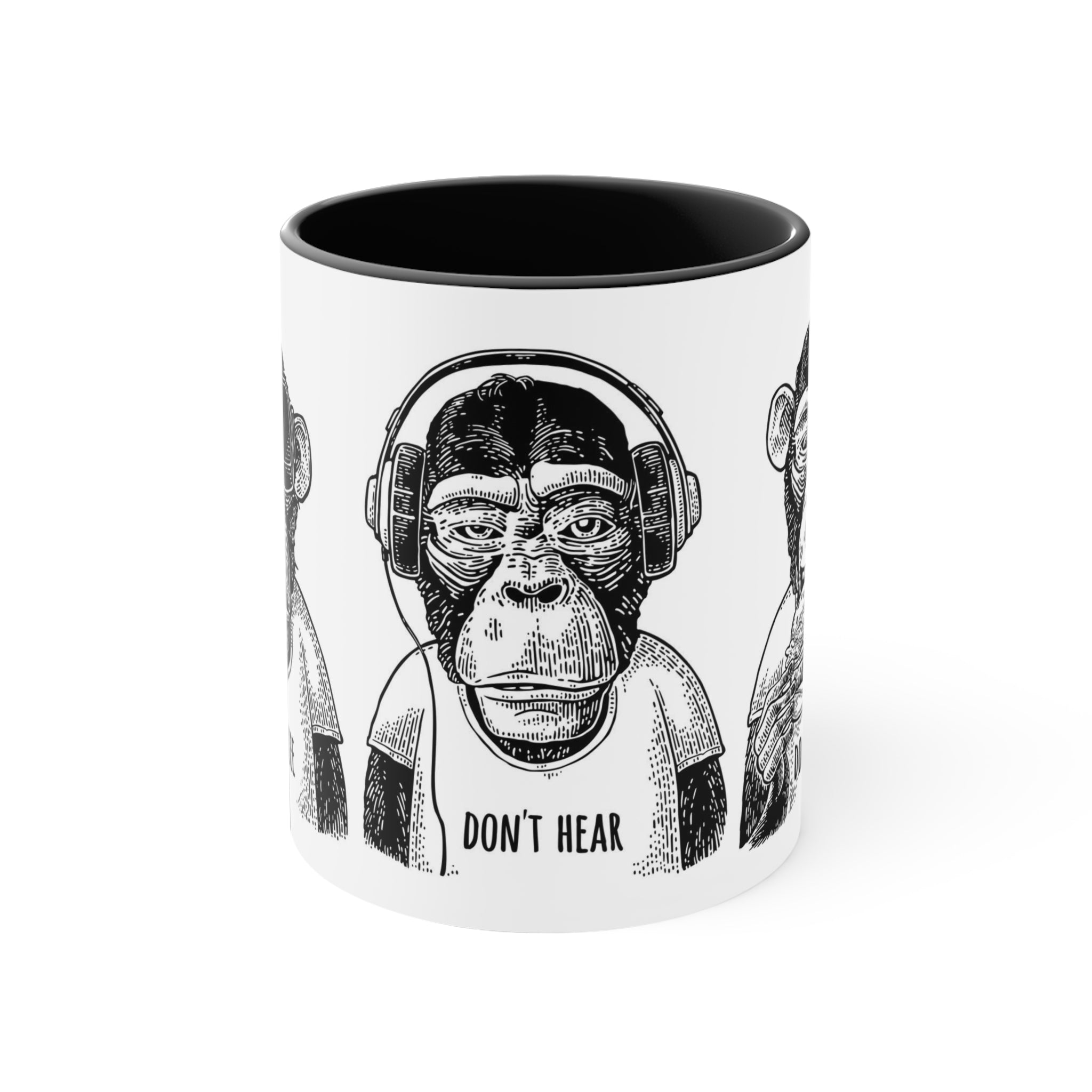 Don’t see hear or speak— Accent Coffee Mug, 11oz
